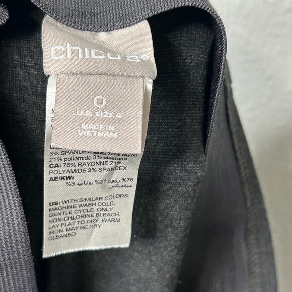 Chico’s So Slimming Juliet Ankle Pants Gray 0 US 4 Ponte Knit Stretch Pull On - Picture 5 of 7